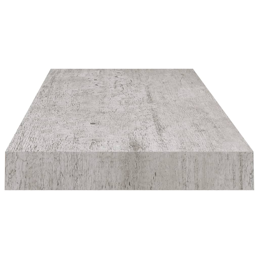 Kelluvat seinähyllyt 2 kpl betoninharmaa 60x23,5x3,8 cm MDF - Sisustajankoti.fi