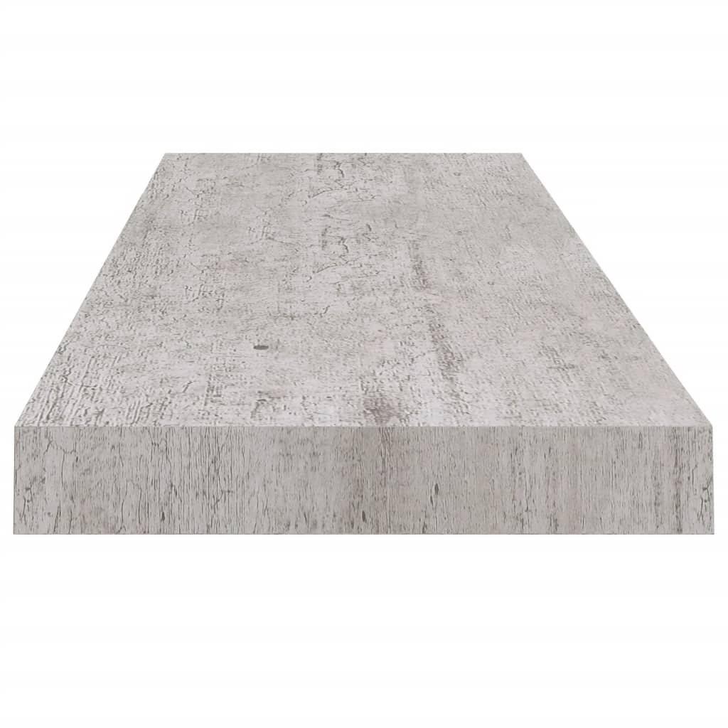 Kelluva seinähylly betoninharmaa 80x23,5x3,8 cm MDF - Sisustajankoti.fi