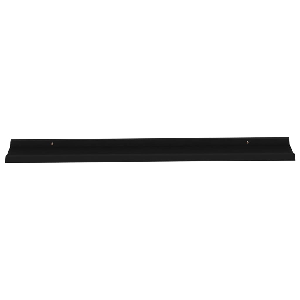 Seinähyllyt 2 kpl musta 115x9x3 cm - Sisustajankoti.fi