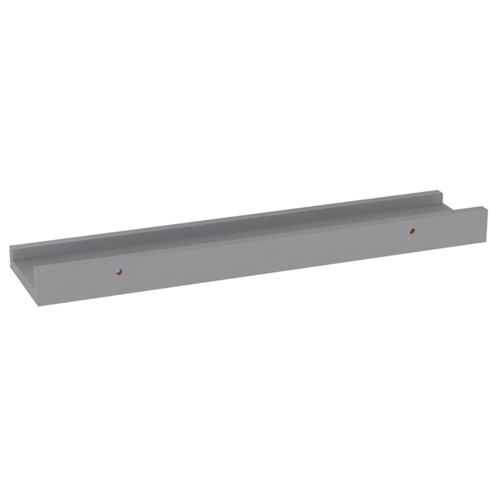 Seinähyllyt 4 kpl harmaa 40x9x3 cm - Sisustajankoti.fi
