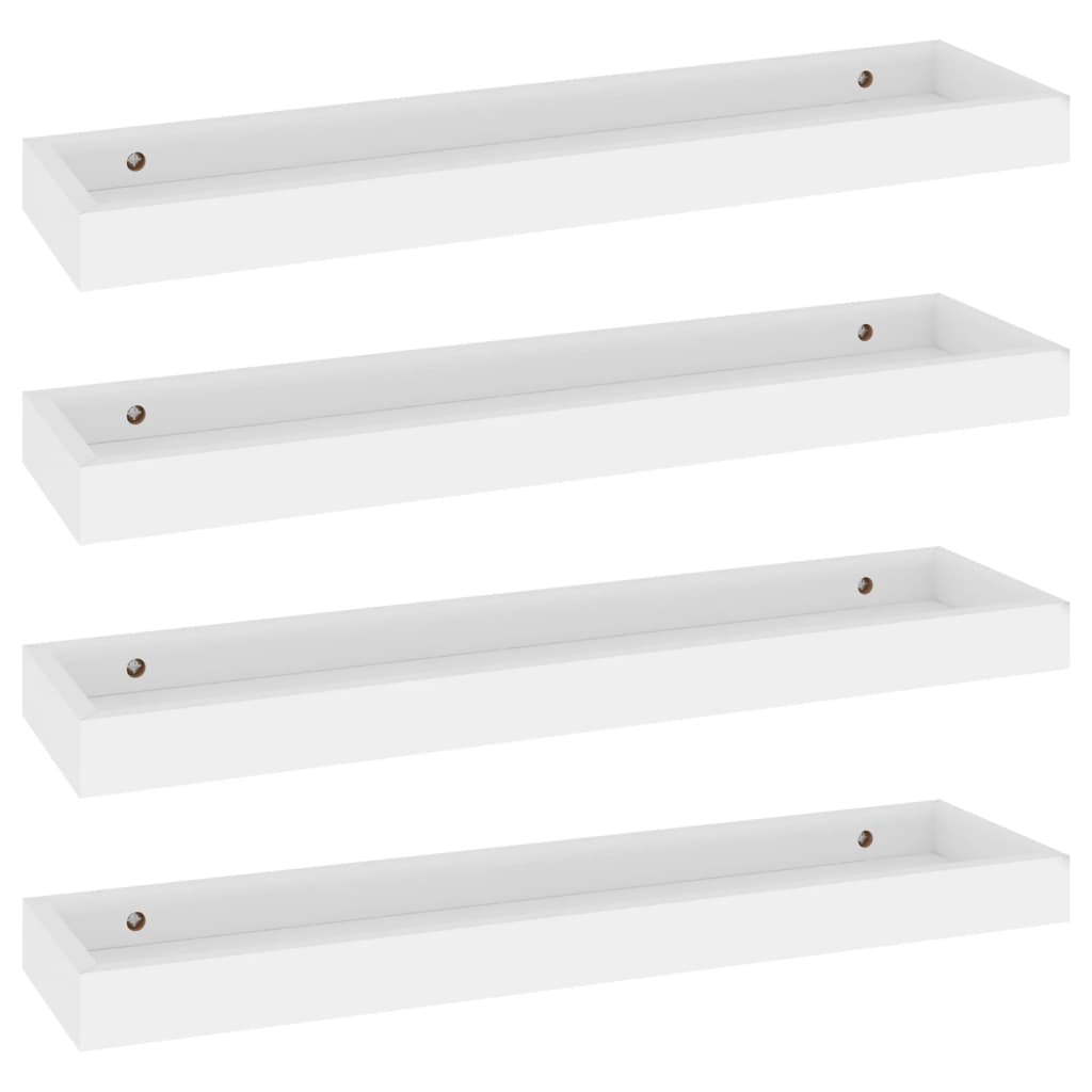 Loggia seinähyllyt 4 kpl valkoinen 60x15x4 cm MDF - Sisustajankoti.fi