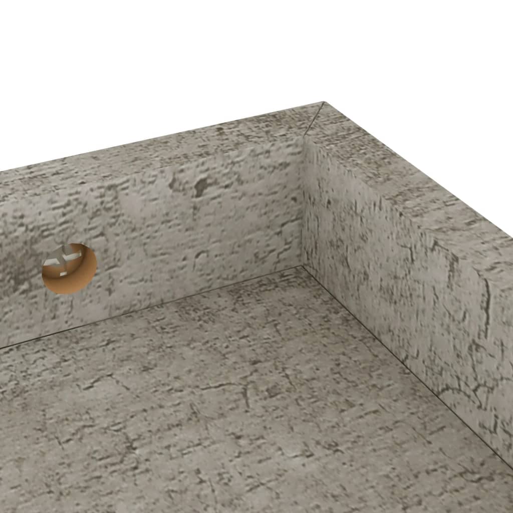 Loggia seinähyllyt 4 kpl betoninharmaa 60x15x4 cm MDF - Sisustajankoti.fi