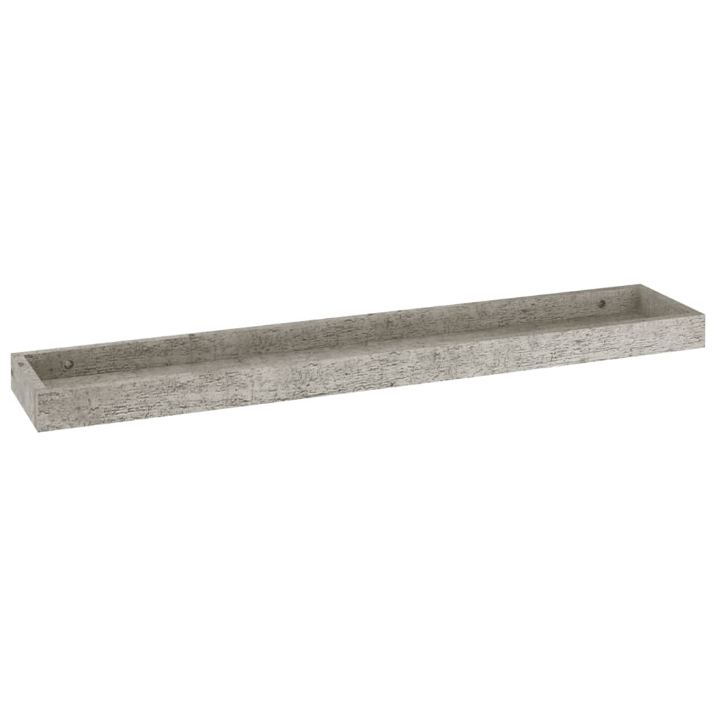 Loggia seinähyllyt 2 kpl betoninharmaa 80x15x4 cm MDF - Sisustajankoti.fi