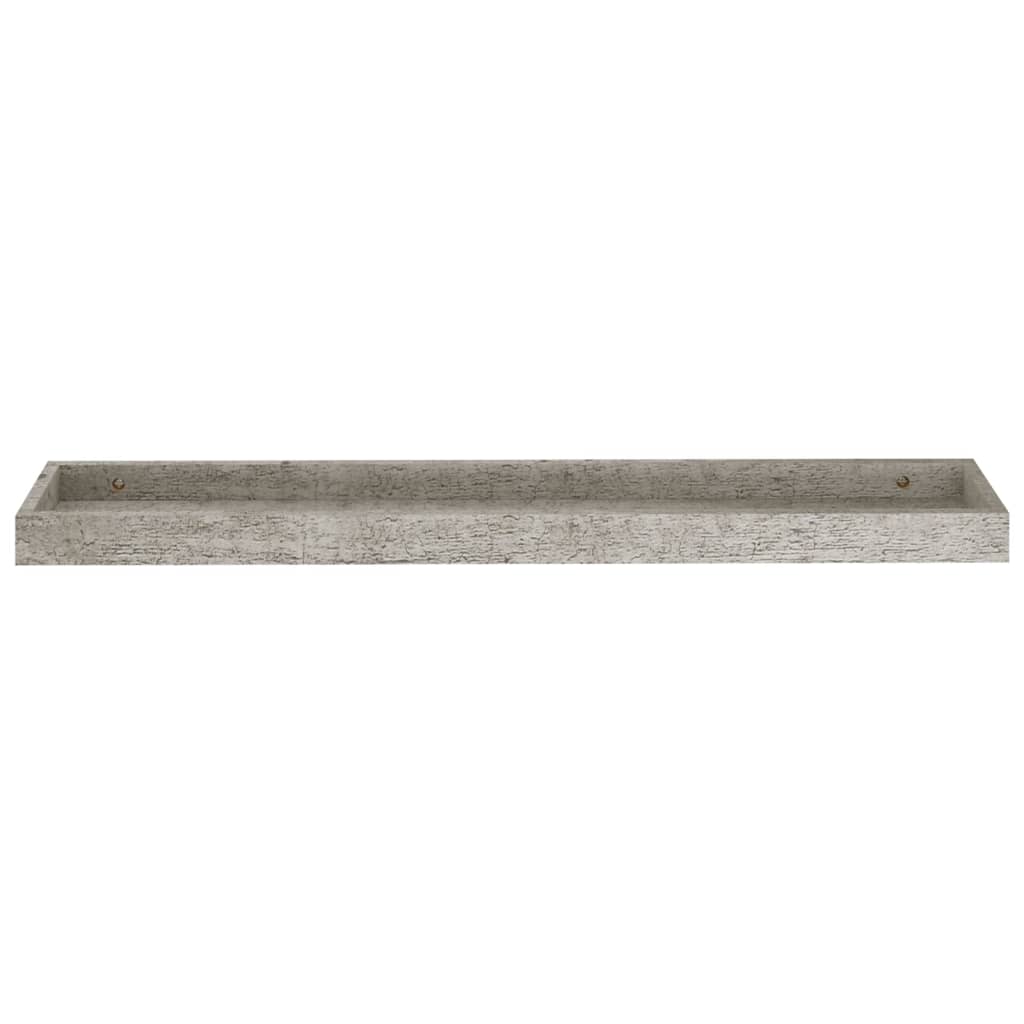Loggia seinähyllyt 4 kpl betoninharmaa 80x15x4 cm MDF - Sisustajankoti.fi