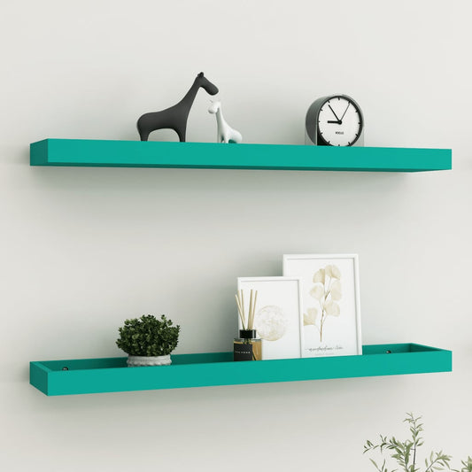 Loggia seinähyllyt 2 kpl sininen 80x15x4 cm MDF - Sisustajankoti.fi