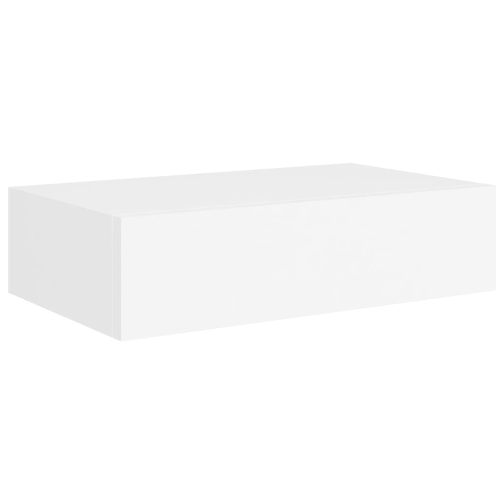 Laatikkohyllyt seinälle 2 kpl valkoinen 40x23,5x10 cm MDF - Sisustajankoti.fi