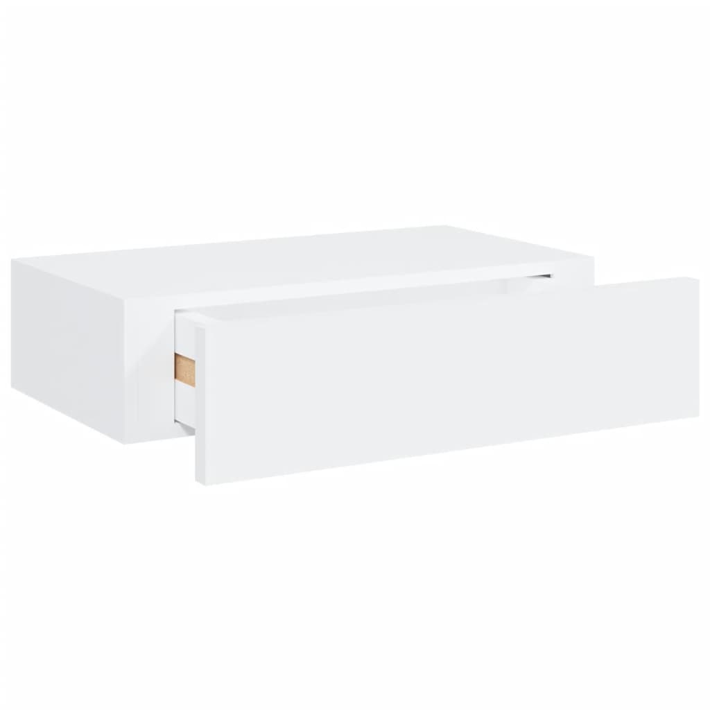 Laatikkohyllyt seinälle 2 kpl valkoinen 40x23,5x10 cm MDF - Sisustajankoti.fi