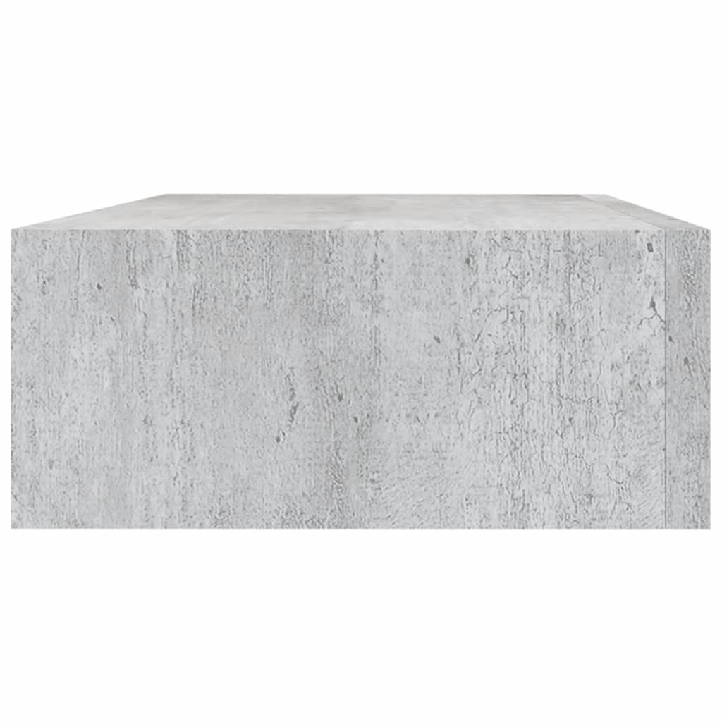 Seinälaatikkohyllyt 2 kpl betoninharmaa 40x23,5x10 cm MDF - Sisustajankoti.fi