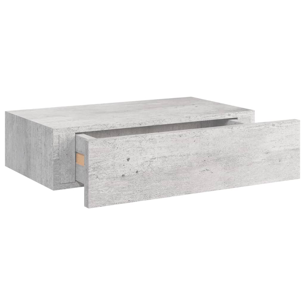Seinälaatikkohyllyt 2 kpl betoninharmaa 40x23,5x10 cm MDF - Sisustajankoti.fi