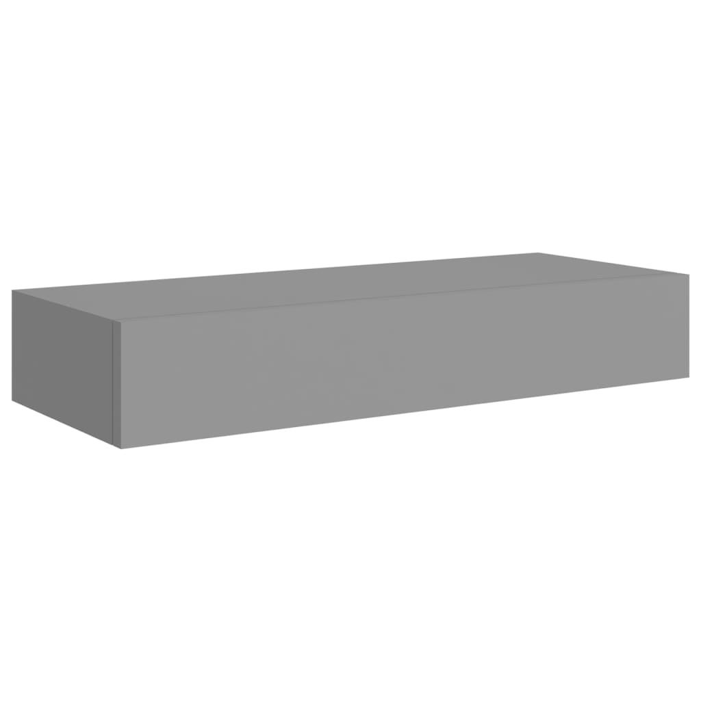 Laatikkohyllyt seinälle 2 kpl harmaa 60x23,5x10 cm MDF - Sisustajankoti.fi