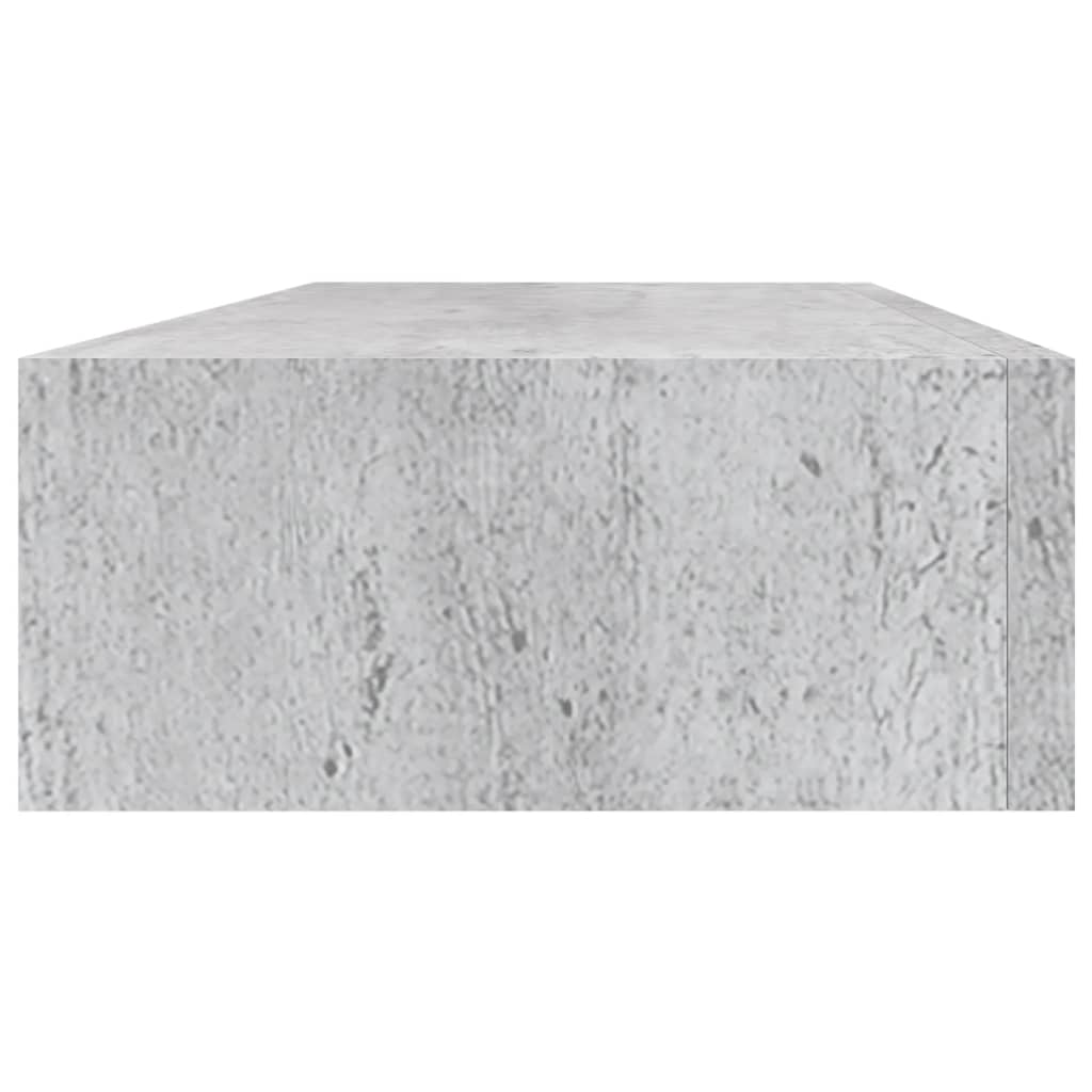 Seinälaatikkohyllyt 2 kpl betoninharmaa 60x23,5x10 cm MDF - Sisustajankoti.fi