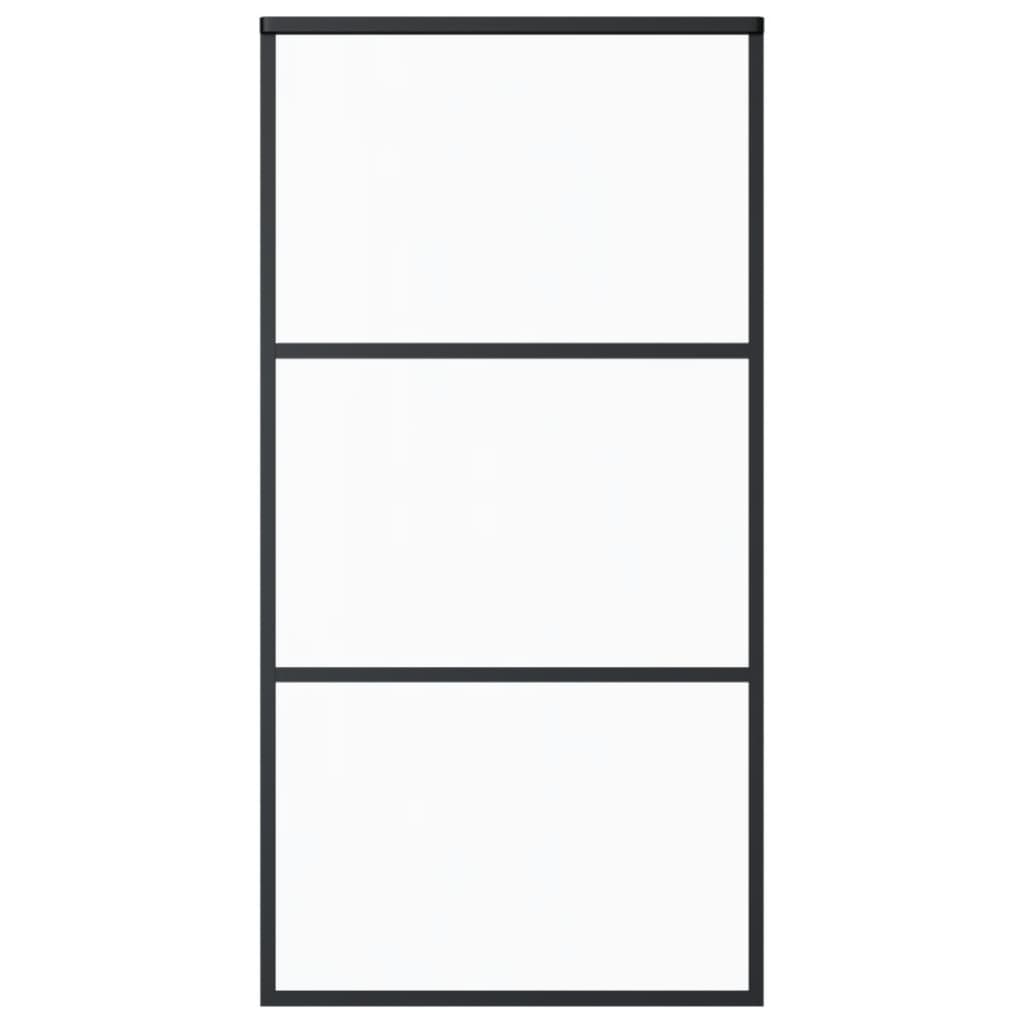 Liukuovi ESG-lasi ja alumiini 102x205 cm musta - Sisustajankoti.fi