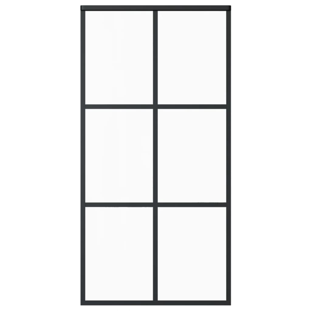 Liukuovi ESG-lasi ja alumiini 102x205 cm musta - Sisustajankoti.fi