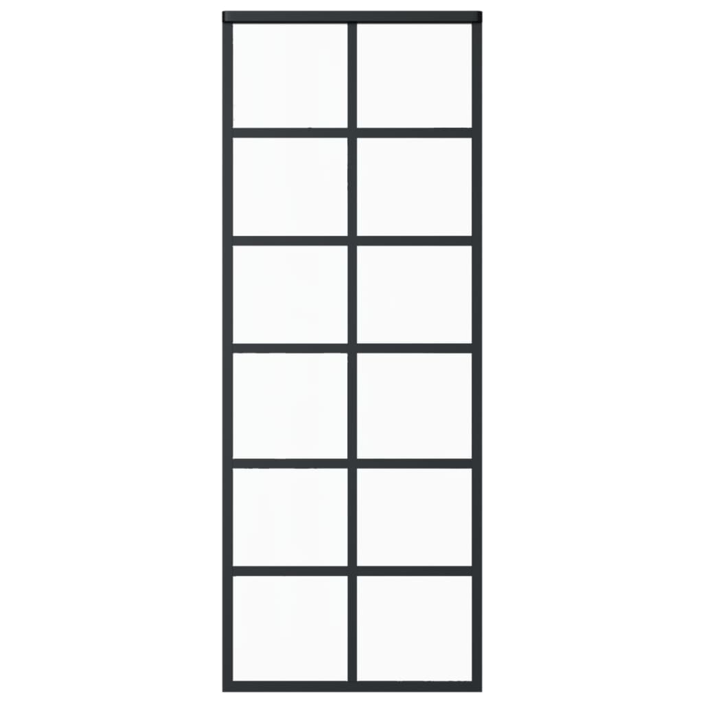 Liukuovi ESG-lasi ja alumiini 76x205 cm musta - Sisustajankoti.fi