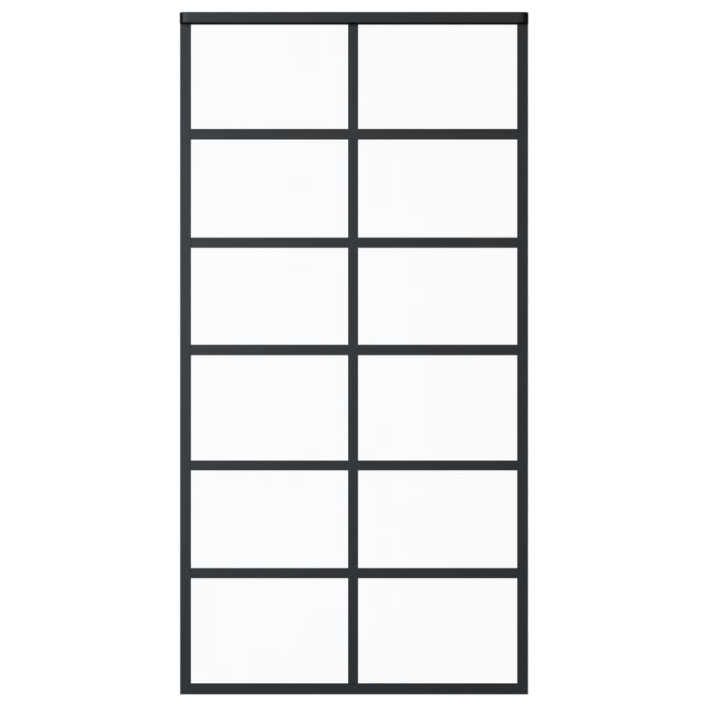 Liukuovi ESG-lasi ja alumiini 102x205 cm musta - Sisustajankoti.fi