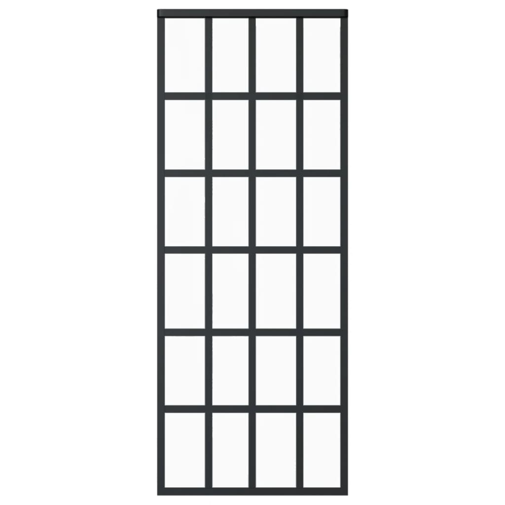 Liukuovi ESG-lasi ja alumiini 76x205 cm musta - Sisustajankoti.fi