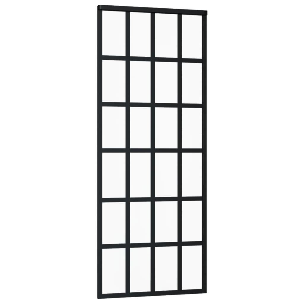Liukuovi ESG-lasi ja alumiini 76x205 cm musta - Sisustajankoti.fi