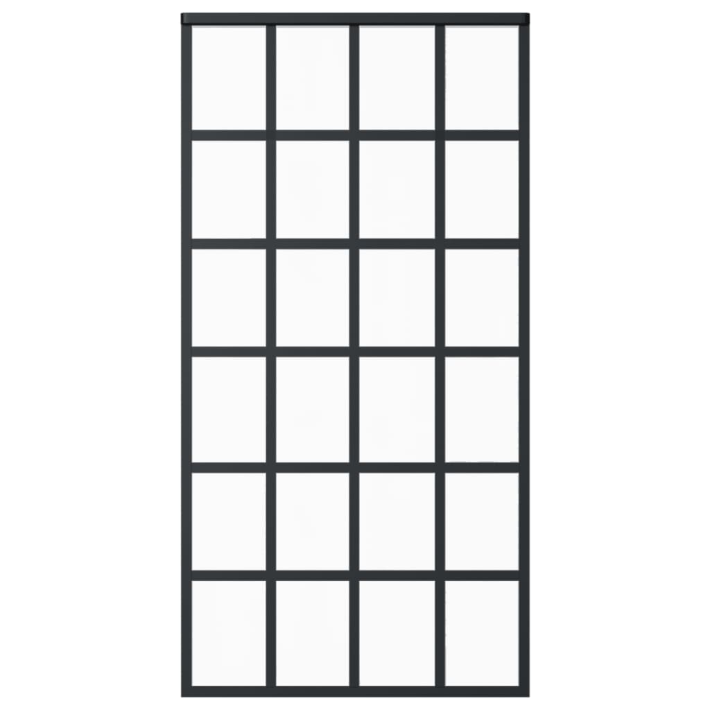 Liukuovi ESG-lasi ja alumiini 102x205 cm musta - Sisustajankoti.fi