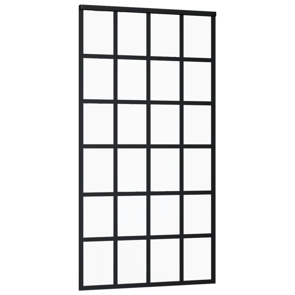 Liukuovi ESG-lasi ja alumiini 102x205 cm musta - Sisustajankoti.fi