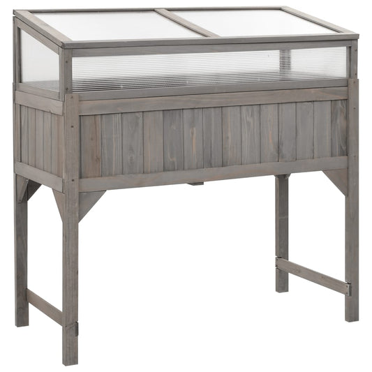 Jalallinen kasvihuoneellinen istutuslaatikko 110x54x120cm kuusi - Sisustajankoti.fi