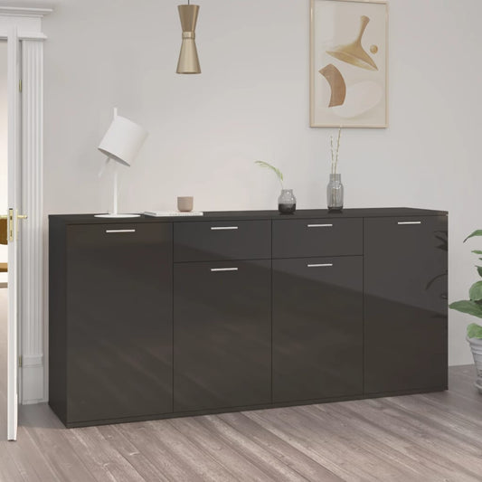 Senkki korkeakiilto musta 160x36x75 cm - Sisustajankoti.fi