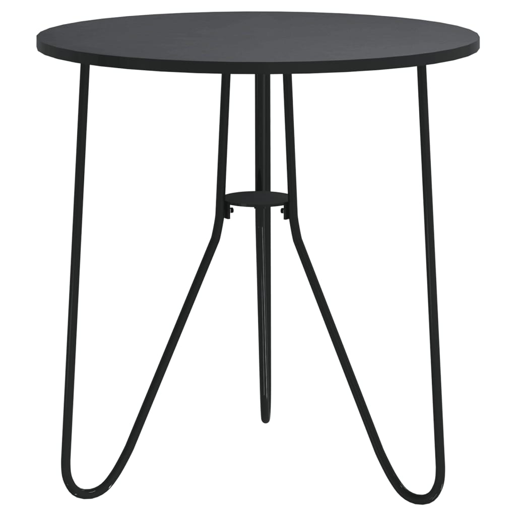 Teepöytä musta 48 cm MDF ja rauta - Sisustajankoti.fi