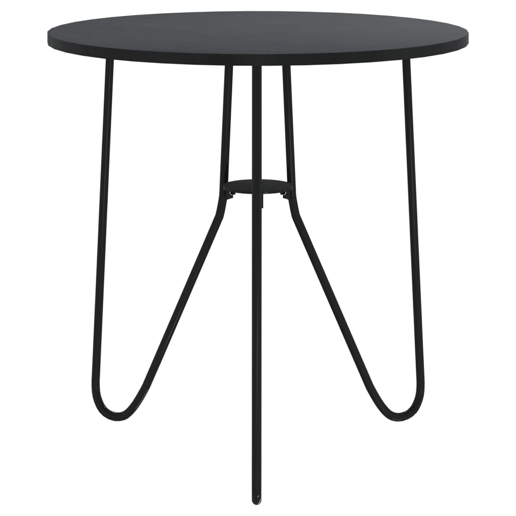 Teepöytä musta 48 cm MDF ja rauta - Sisustajankoti.fi