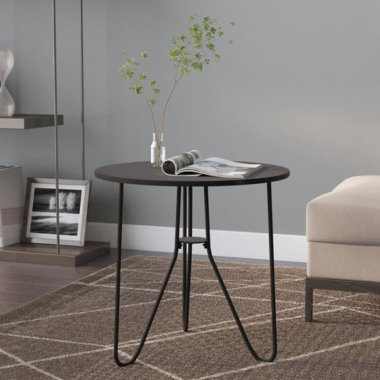 Teepöytä musta 48 cm MDF ja rauta - Sisustajankoti.fi