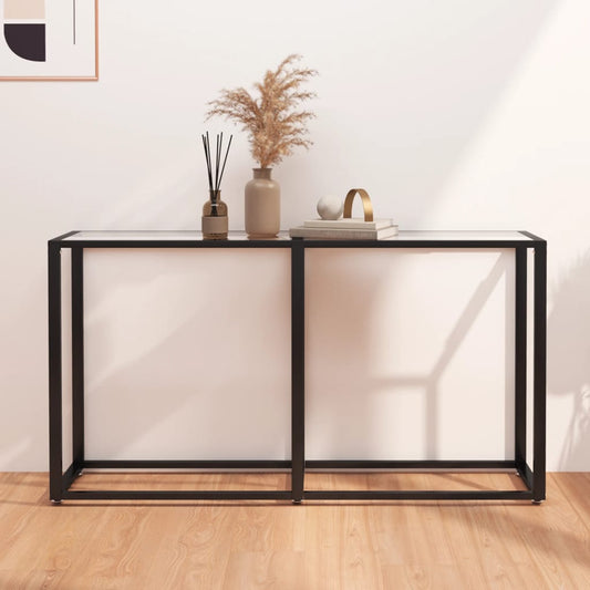 Konsolipöytä läpinäkyvä 140x35x75,5 cm karkaistu lasi - Sisustajankoti.fi