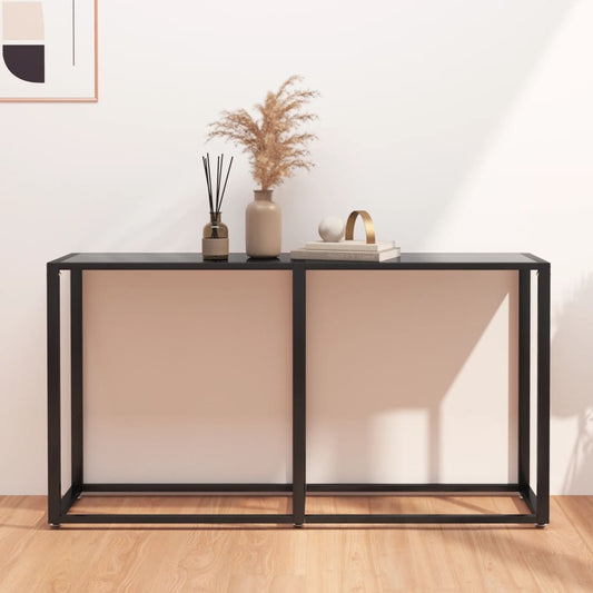 Konsolipöytä musta 140x35x75,5 cm karkaistu lasi - Sisustajankoti.fi