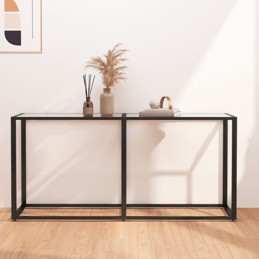 Konsolipöytä läpinäkyvä 160x35x75,5 cm karkaistu lasi - Sisustajankoti.fi