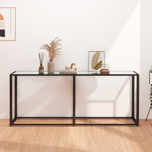 Konsolipöytä läpinäkyvä 180x35x75,5 cm karkaistu lasi - Sisustajankoti.fi