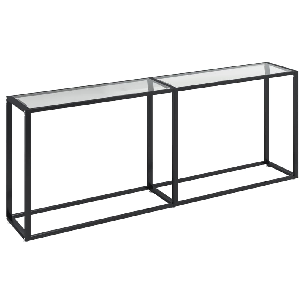 Konsolipöytä läpinäkyvä 200x35x75,5 cm karkaistu lasi - Sisustajankoti.fi