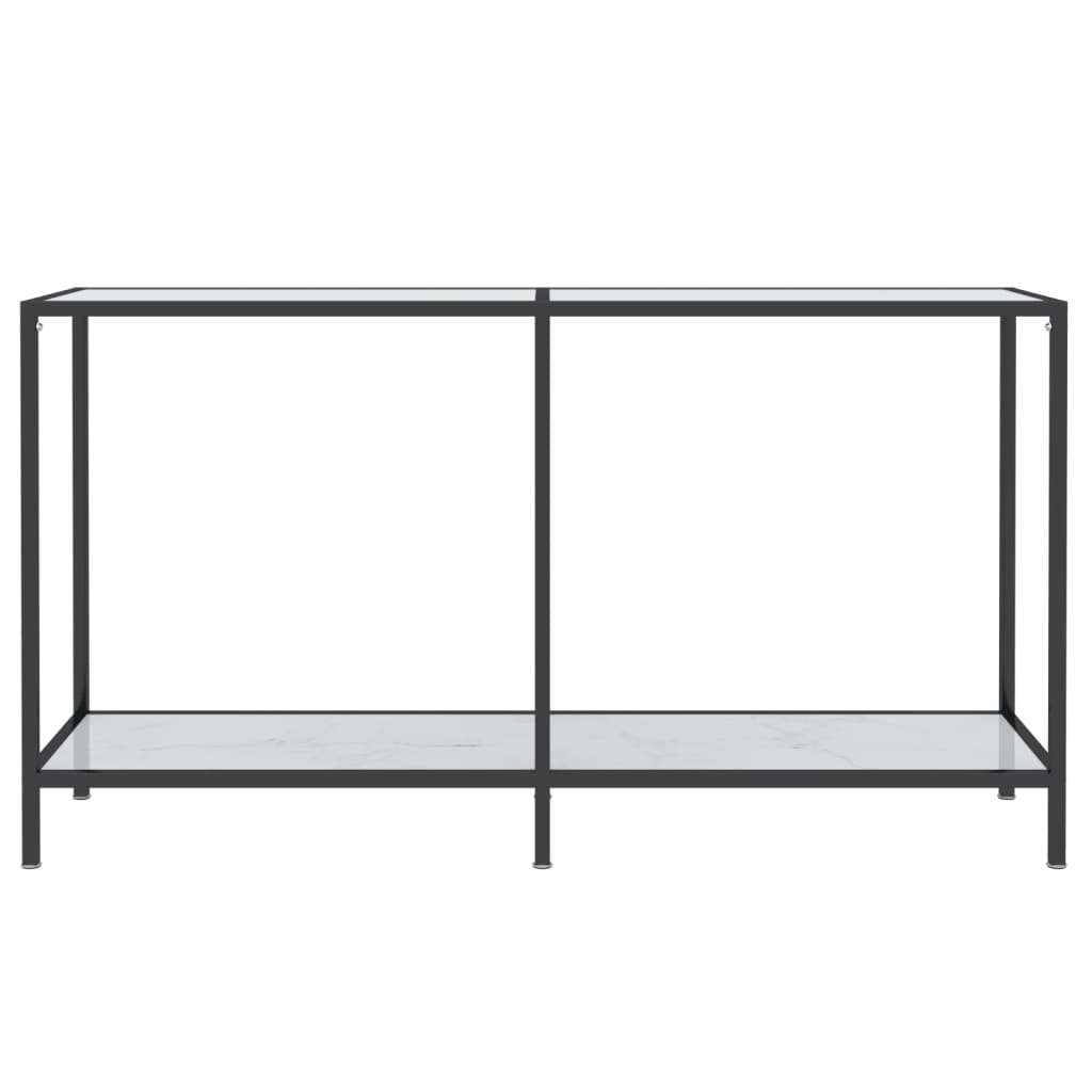 Konsolipöytä valkoinen 140x35x75,5 cm karkaistu lasi - Sisustajankoti.fi