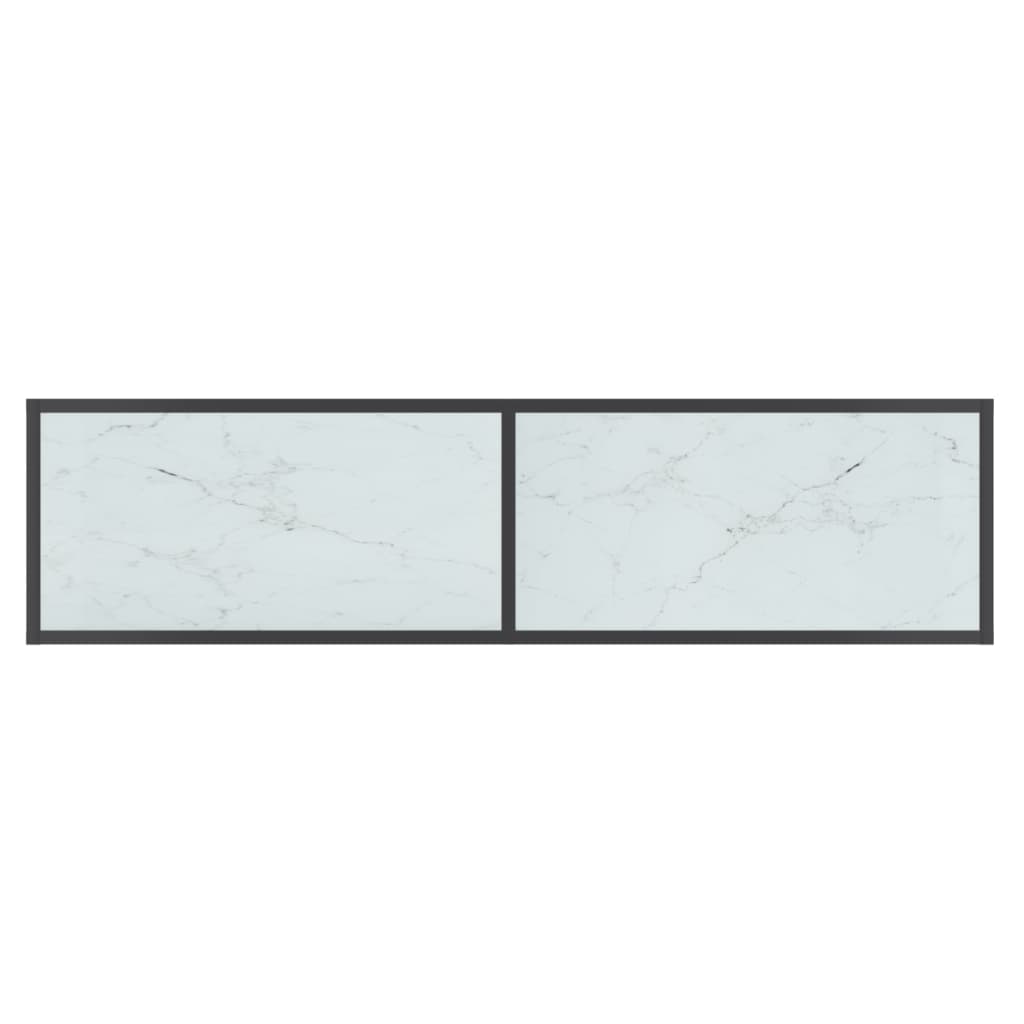 Konsolipöytä valkoinen 140x35x75,5 cm karkaistu lasi - Sisustajankoti.fi