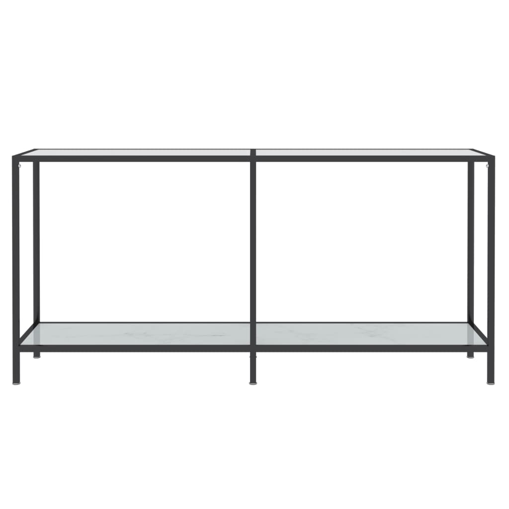 Konsolipöytä valkoinen 160x35x75,5 cm karkaistu lasi - Sisustajankoti.fi