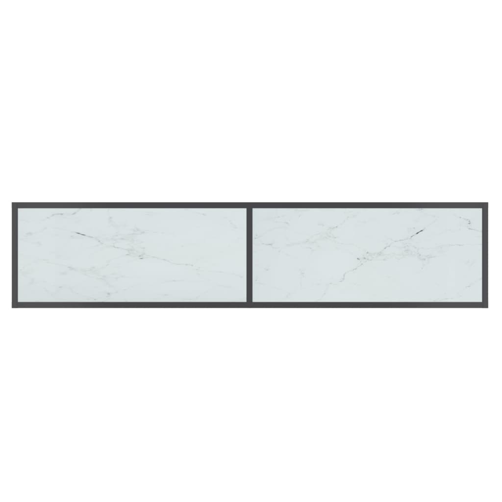 Konsolipöytä valkoinen 160x35x75,5 cm karkaistu lasi - Sisustajankoti.fi