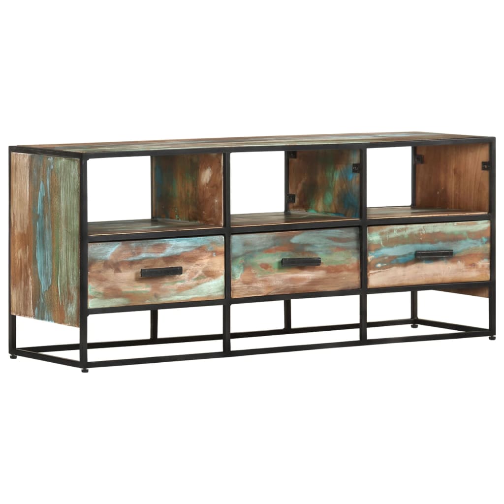 TV-taso 110x30x45 cm kierrätetty täyspuu - Sisustajankoti.fi