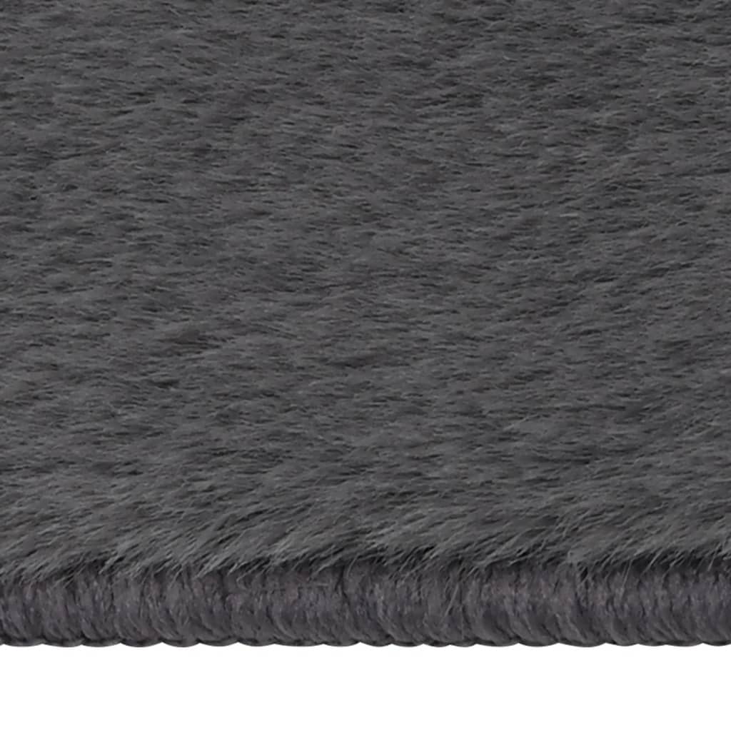 Matto jäniksen tekoturkis 180x270 cm antrasiitti - Sisustajankoti.fi