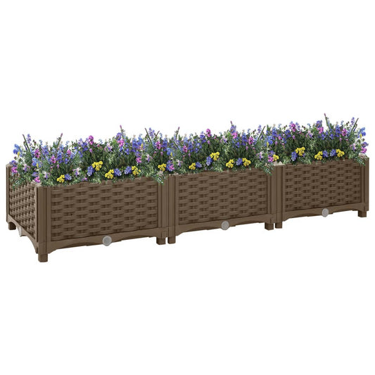 Korotettu kukkalaatikko 120x40x23 cm polypropeeni - Sisustajankoti.fi