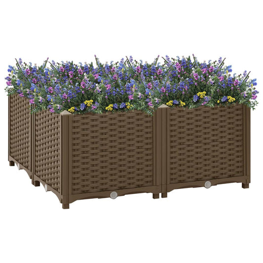 Korotettu kukkalaatikko 80x80x38 cm polypropeeni - Sisustajankoti.fi