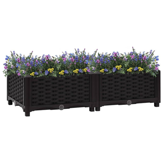 Korotettu kukkalaatikko 80x40x23 cm polypropeeni - Sisustajankoti.fi