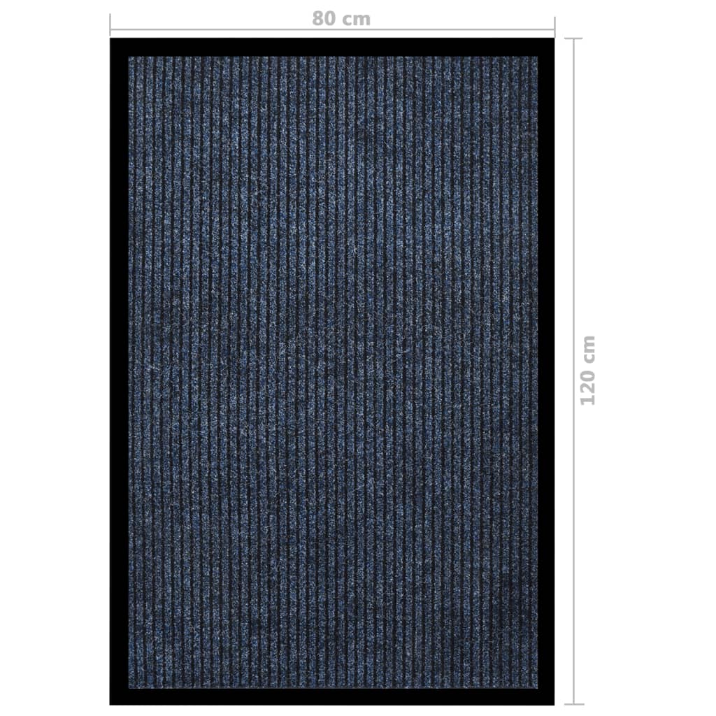 Ovimatto raidallinen sininen 80x120 cm - Sisustajankoti.fi