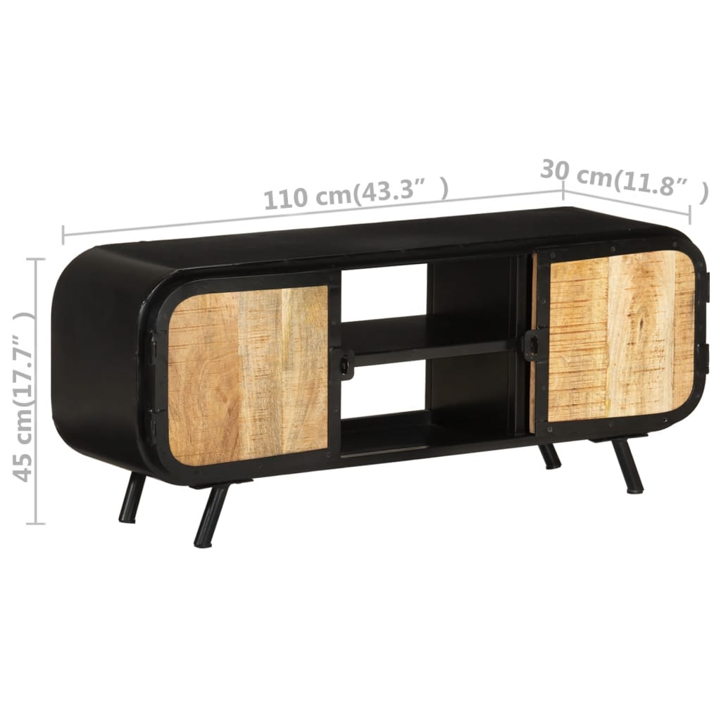 TV-taso 110x30x45 cm karkea mangopuu - Sisustajankoti.fi