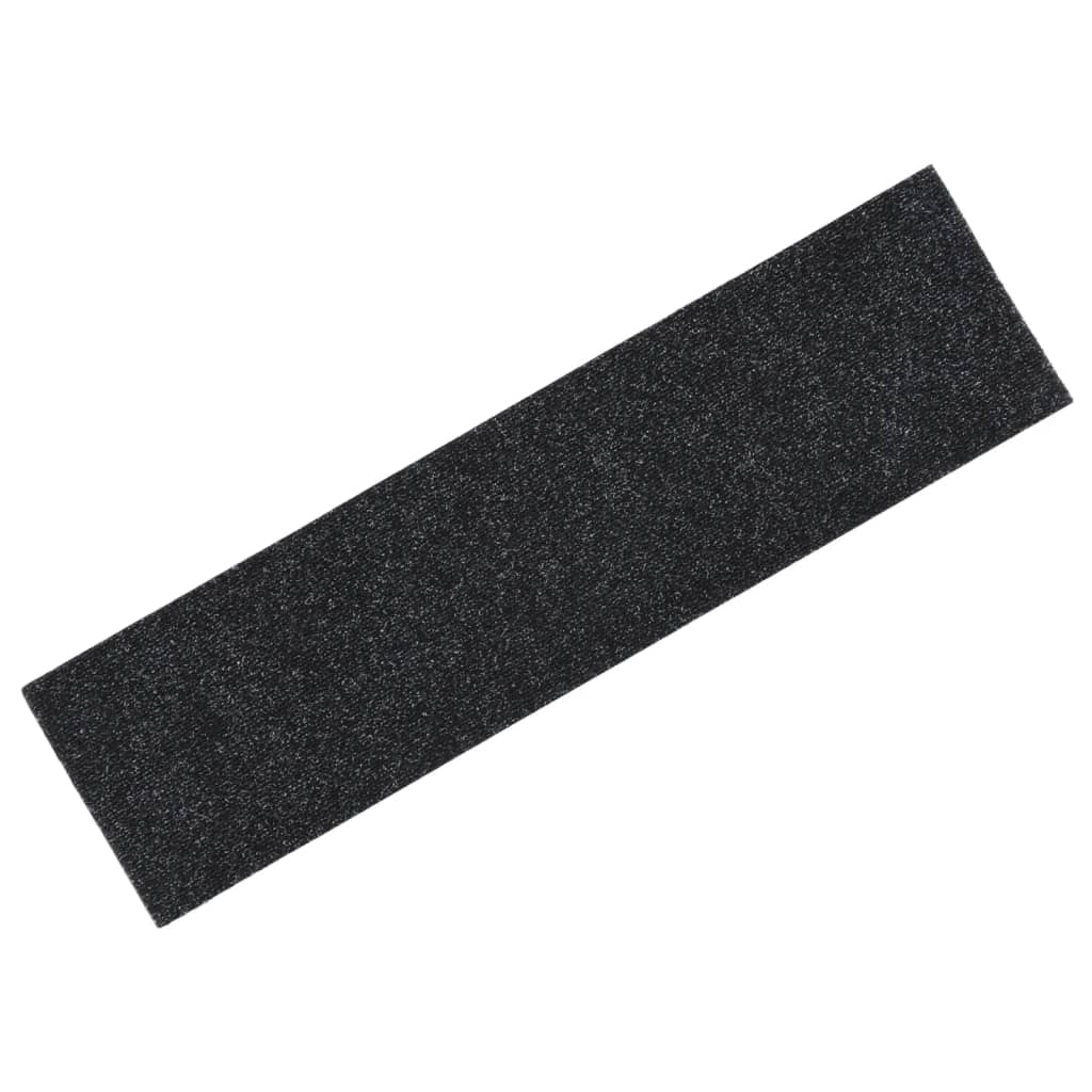 Itsekiinnittyvät porrasmatot suorakaide 15 kpl 76x20 cm musta - Sisustajankoti.fi