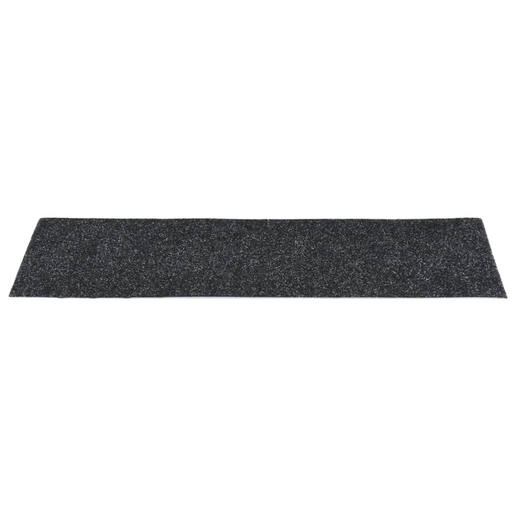 Itsekiinnittyvät porrasmatot suorakaide 15 kpl 76x20 cm musta - Sisustajankoti.fi