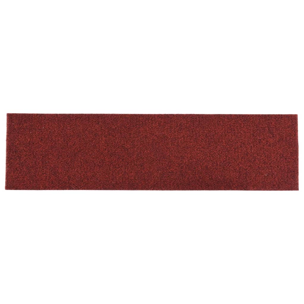 Itsekiinnittyvät porrasmatot suorakaide 15 kpl 76x20cm punainen - Sisustajankoti.fi