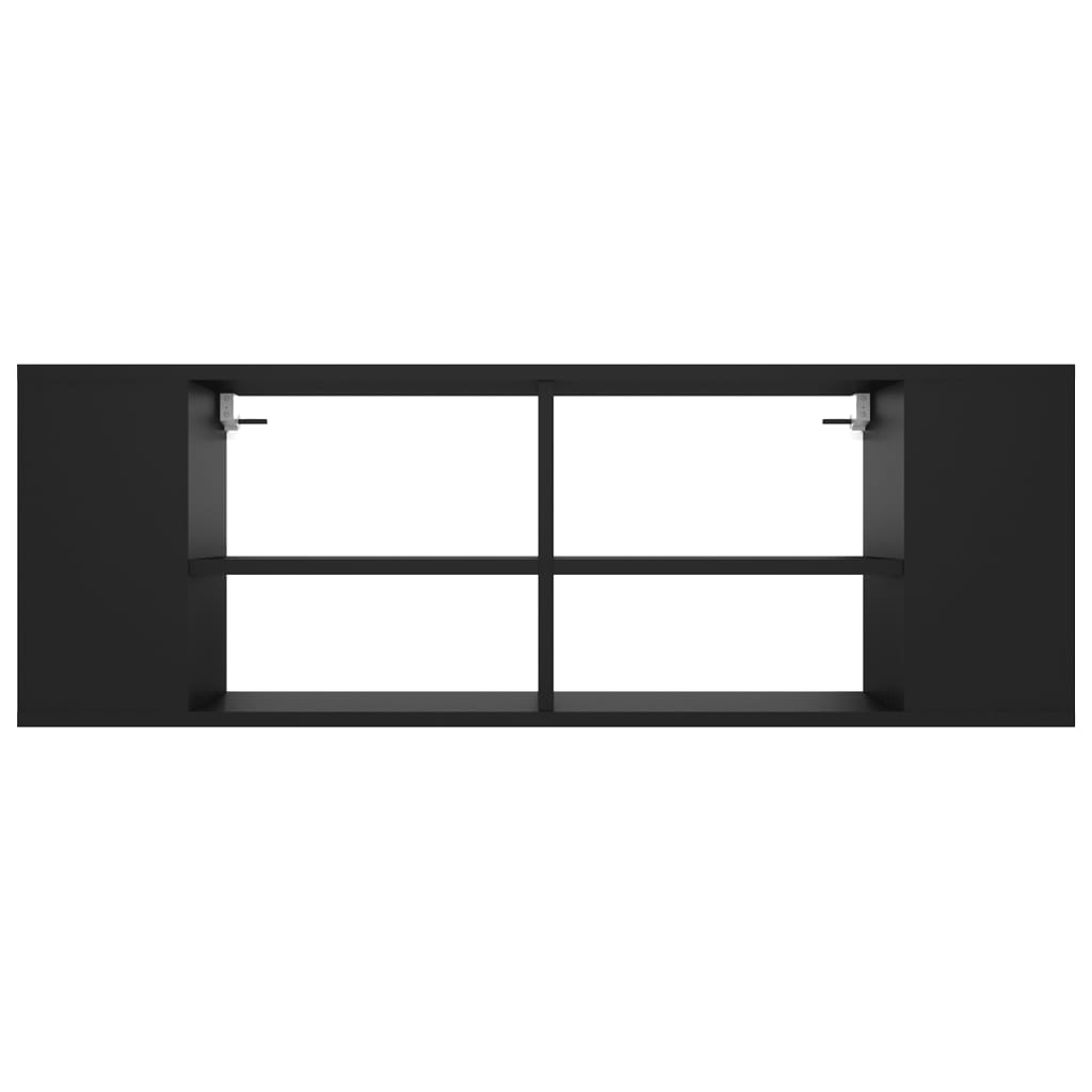Seinäkiinnitettävä TV-taso musta 102x35x35 cm lastulevy - Sisustajankoti.fi