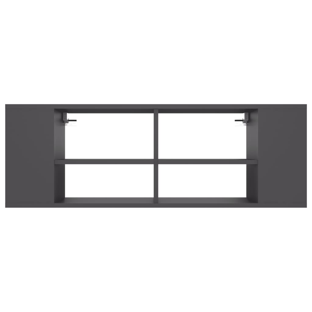 Seinäkiinnitettävä TV-taso harmaa 102x35x35cm lastulevy - Sisustajankoti.fi