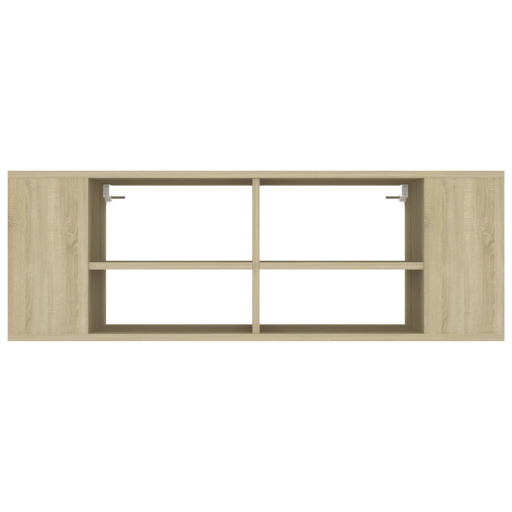 Seinäkiinnitettävä TV-taso Sonoma-tammi 102x35x35cm lastulevy - Sisustajankoti.fi